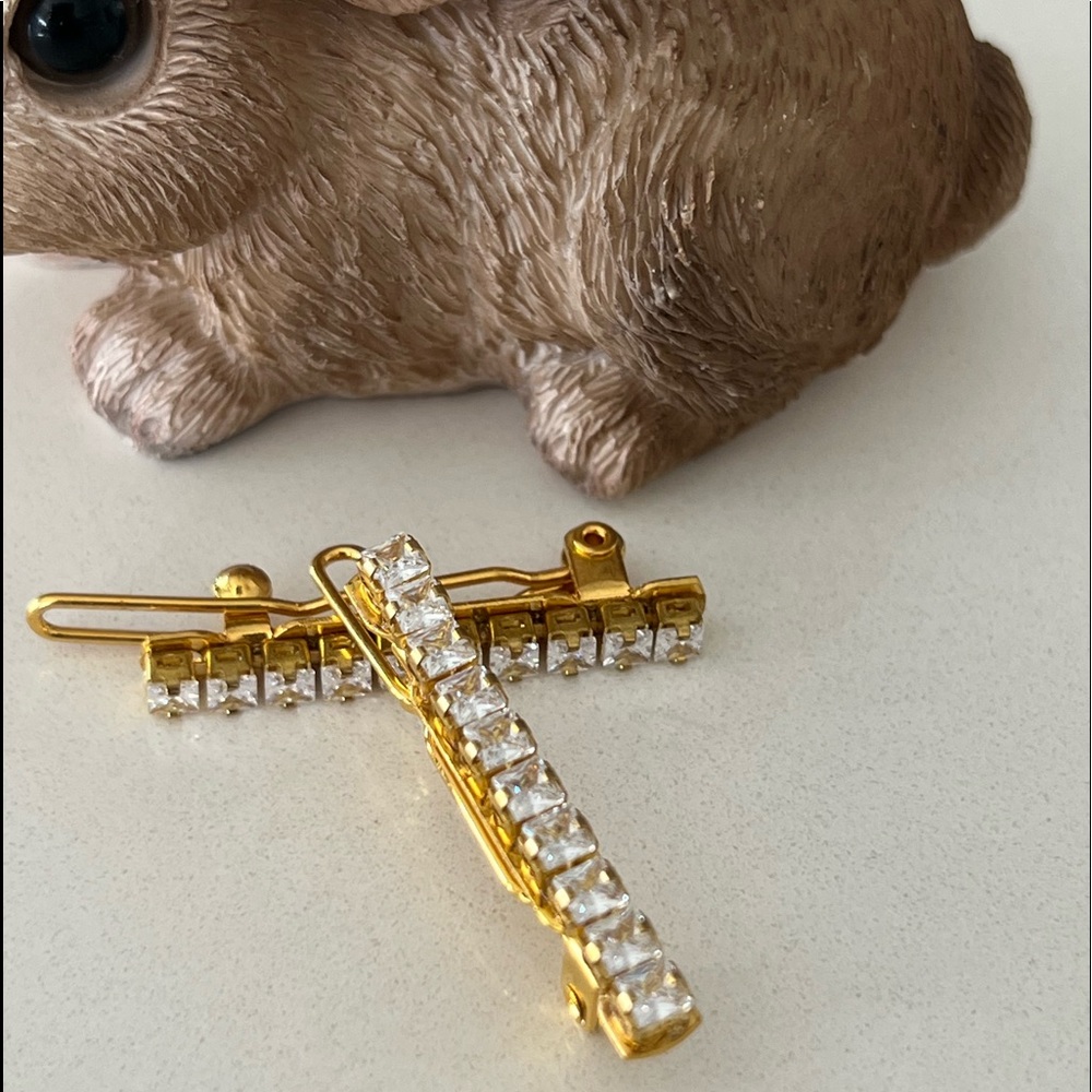 New Cubic Zircon 2 pc Hair Clips